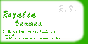 rozalia vermes business card